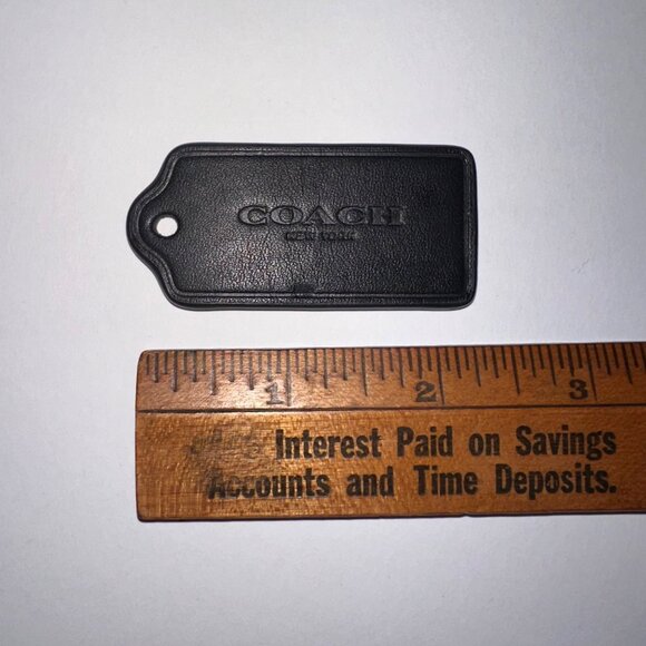 Coach Black Leather Hangtag New Key Chain Accessory - Picture 2 of 4